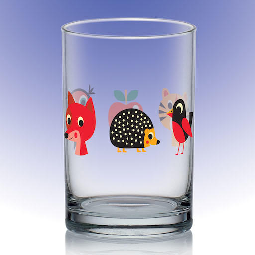 OMM-design glass with animals tiger