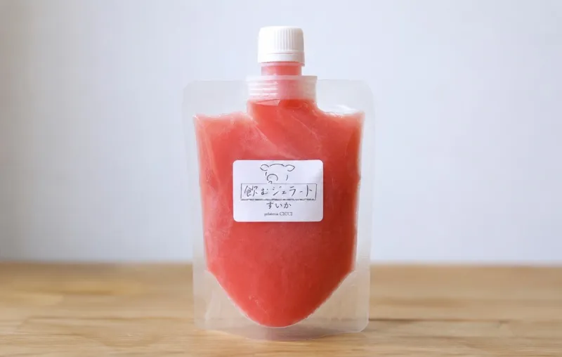 「飲むジェラート すいか」まるですいかをそのまま食べているかのような飲めるジェラート