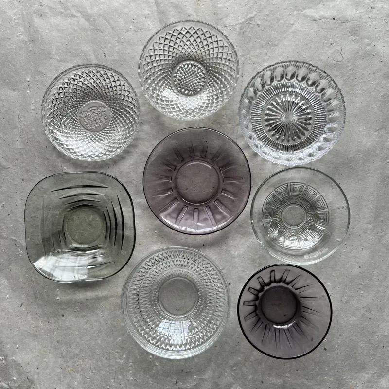 昭和のプレス硝子の器