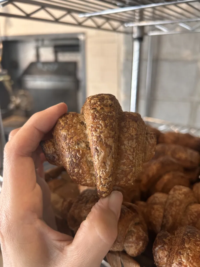 温め直して食べてもらいたい全粒粉だけのクロワッサン。温め直すと絶品です。