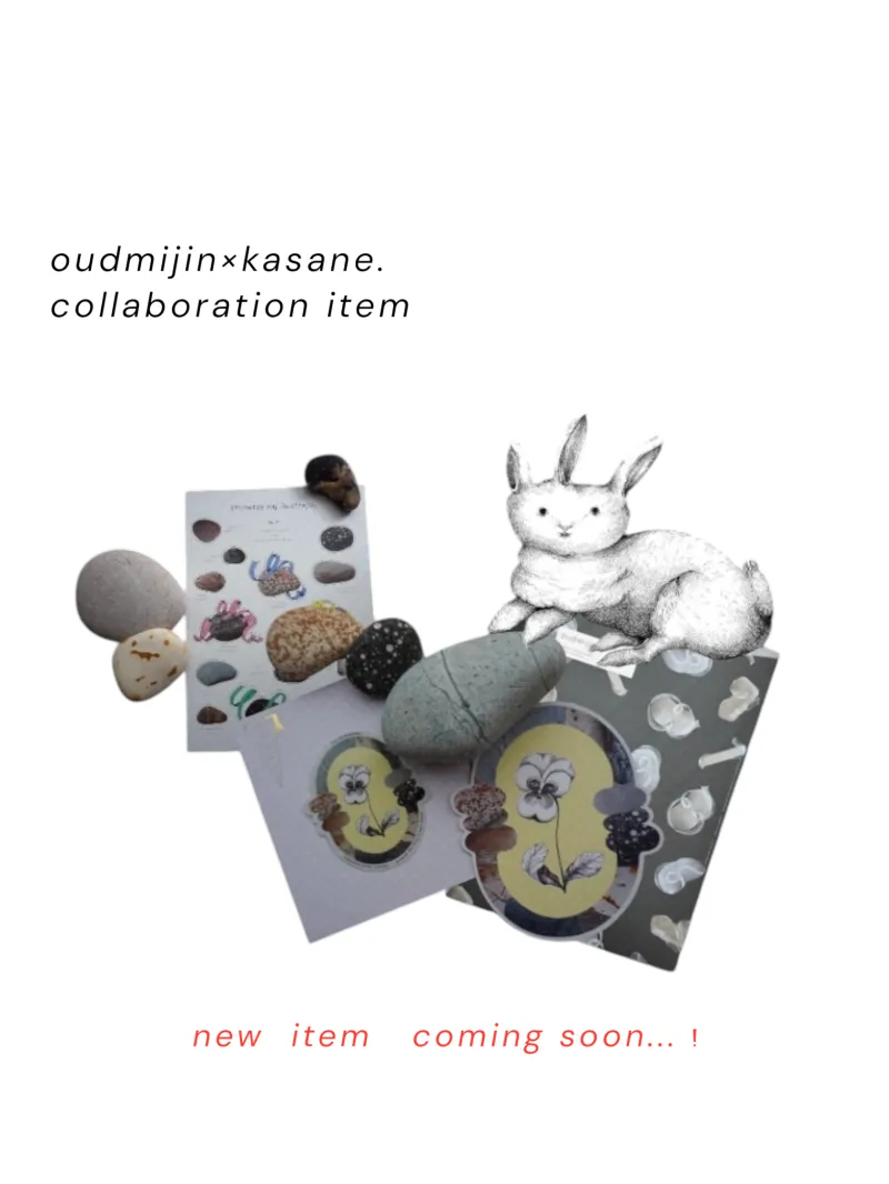 今までに制作したコラボアイテムを中心に並べます。今回新作のアイテムも準備中ですのでお楽しみに。