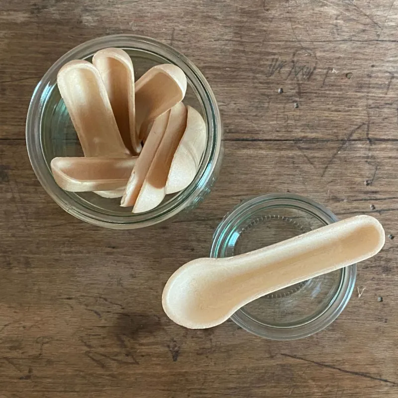 食べられるモナカのスプーンが当たるくじ引き