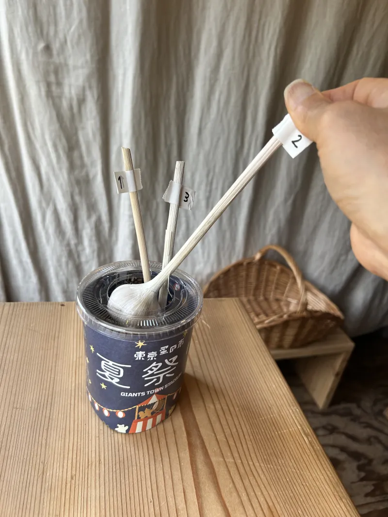 八郷在来にんにくが当たる「にんにくくじ引き」