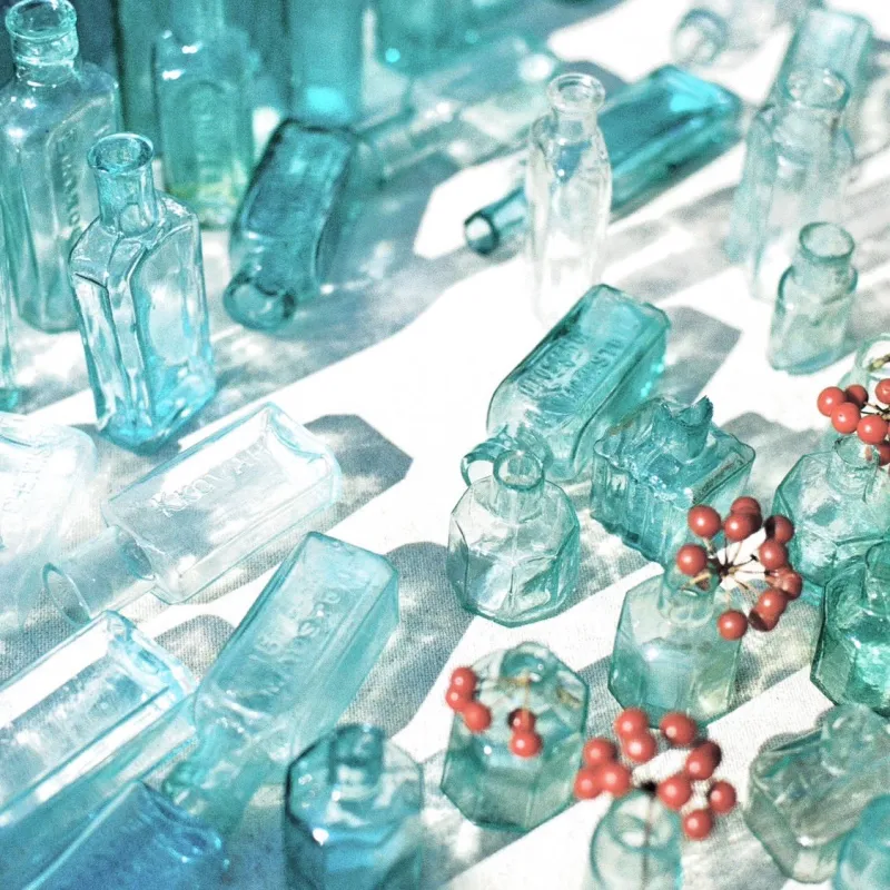 お店の一押しです！　イギリスのガラスボトルです。毎回大人気です！