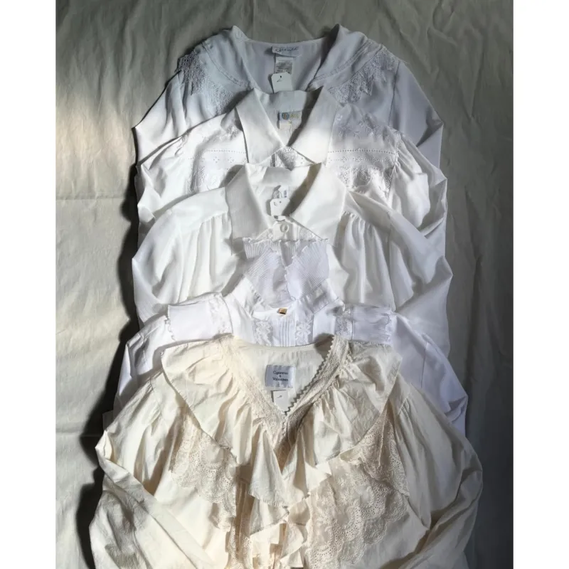 vintage white blouse