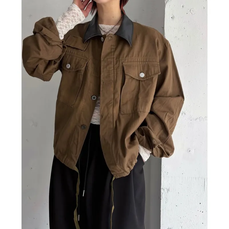 remake vintage czech army cropped jacket