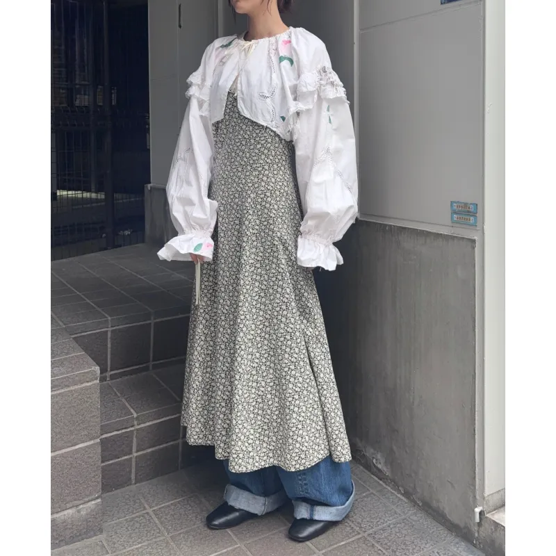 CaNARi remake antique lace bolero × vintage one-piece