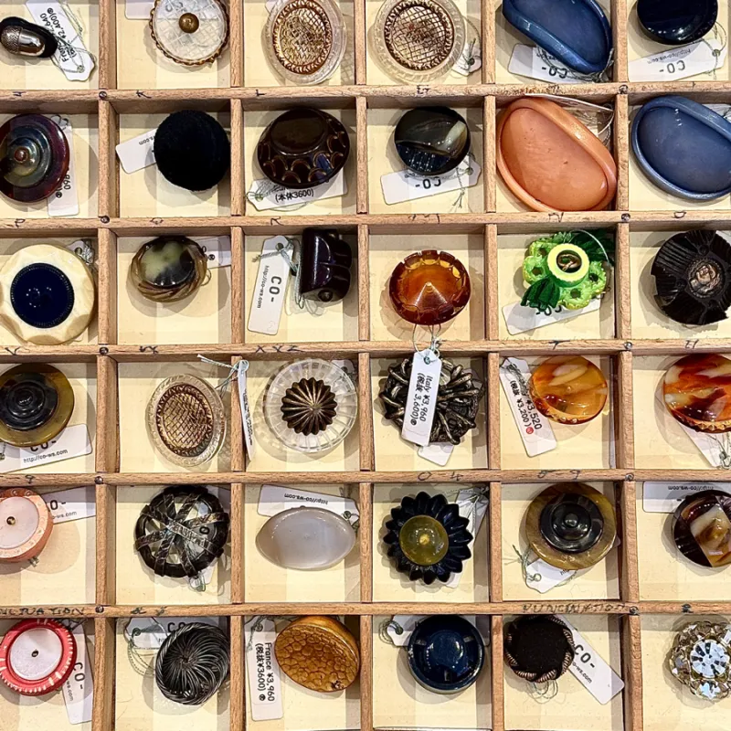 1950年代のイタリアのカゼインボタン