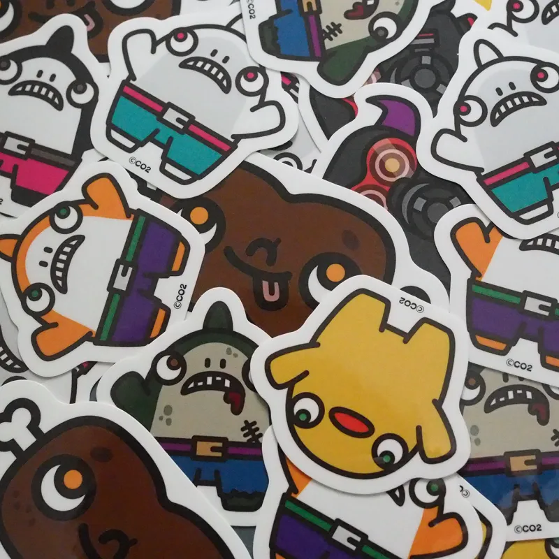 100種類以上あるステッカーの中からお気に入りを探そう！