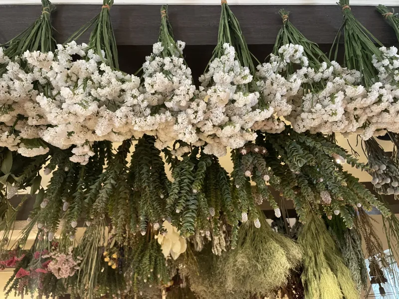 色鮮やかなドライフラワーも沢山ご準備していきます。