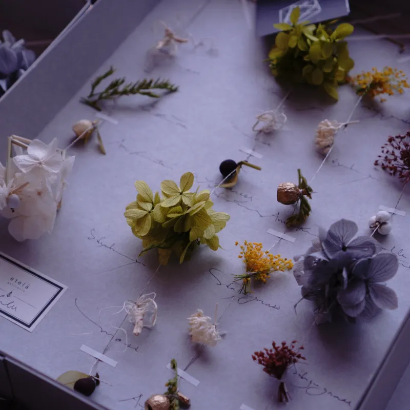 「Lulu」は1点1点全て花と植物の組み合わせが違います。プレゼントにもおすすめです！