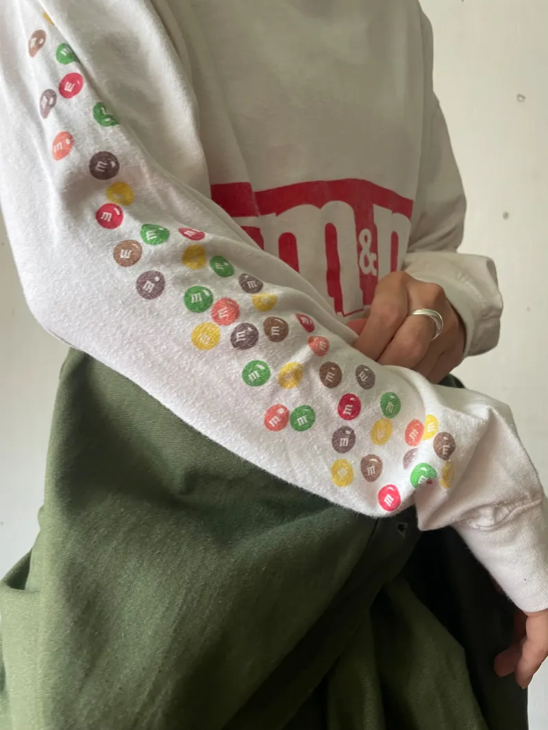 1980年代「M&M’s」長袖プリントティーシャツ