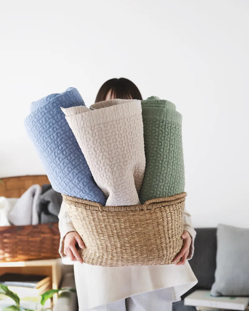 快適、ドット柄のオーガニックコットンイブル！