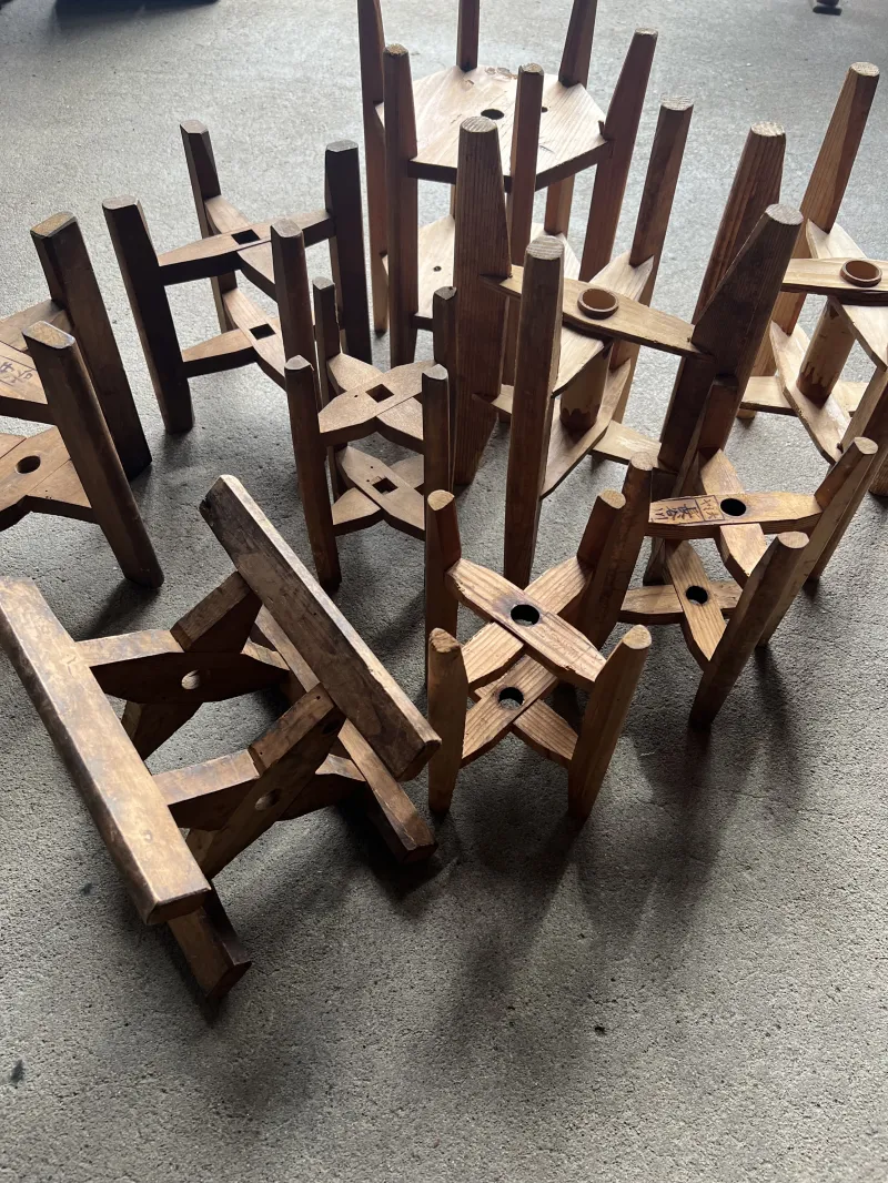 日本の木製糸巻き