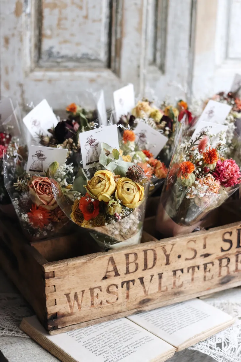 ドライフラワーの花束