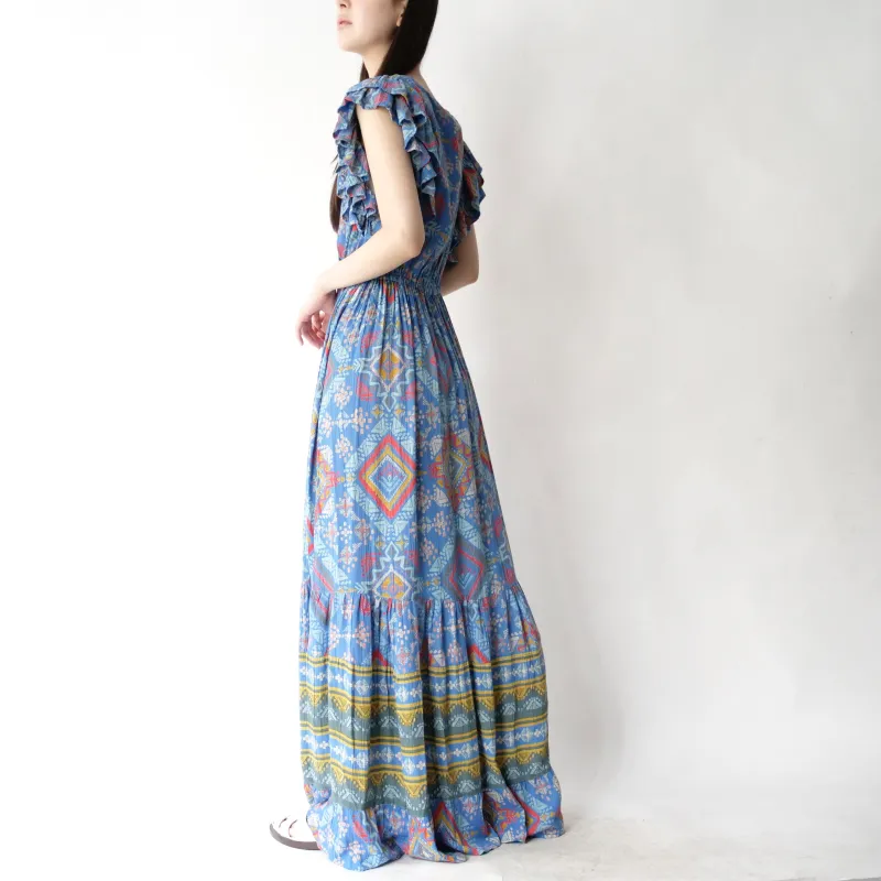 70年代ユーロのコットンデザインワンピース