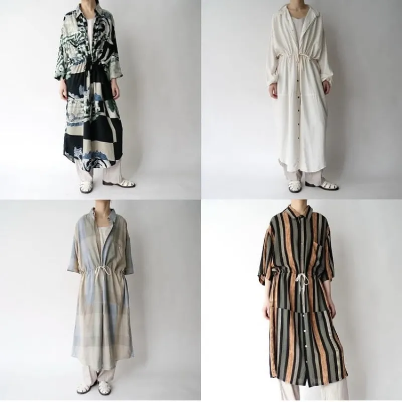 オリジナルリメイクワンピース。80年代カナダのブランド「GOOUCH」のシルクシャツをドッキングしました。