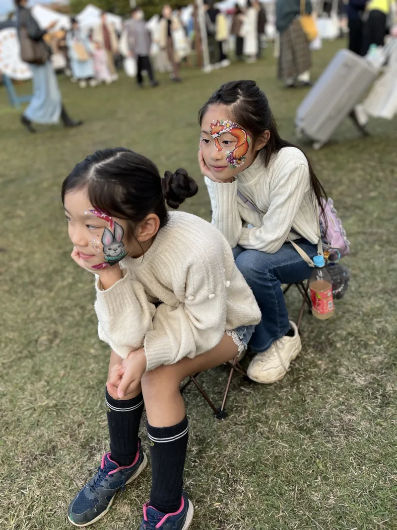 サーカス風のどうぶつペイント