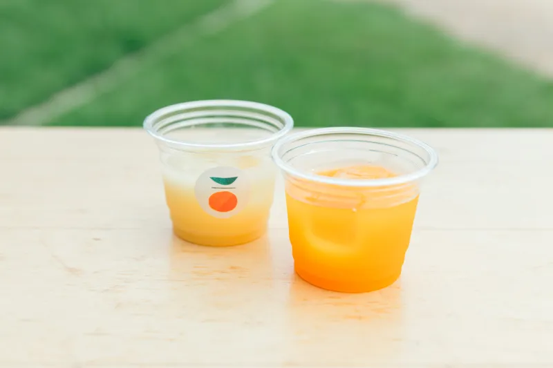 日替わりの柑橘ジュース2種飲み比べ