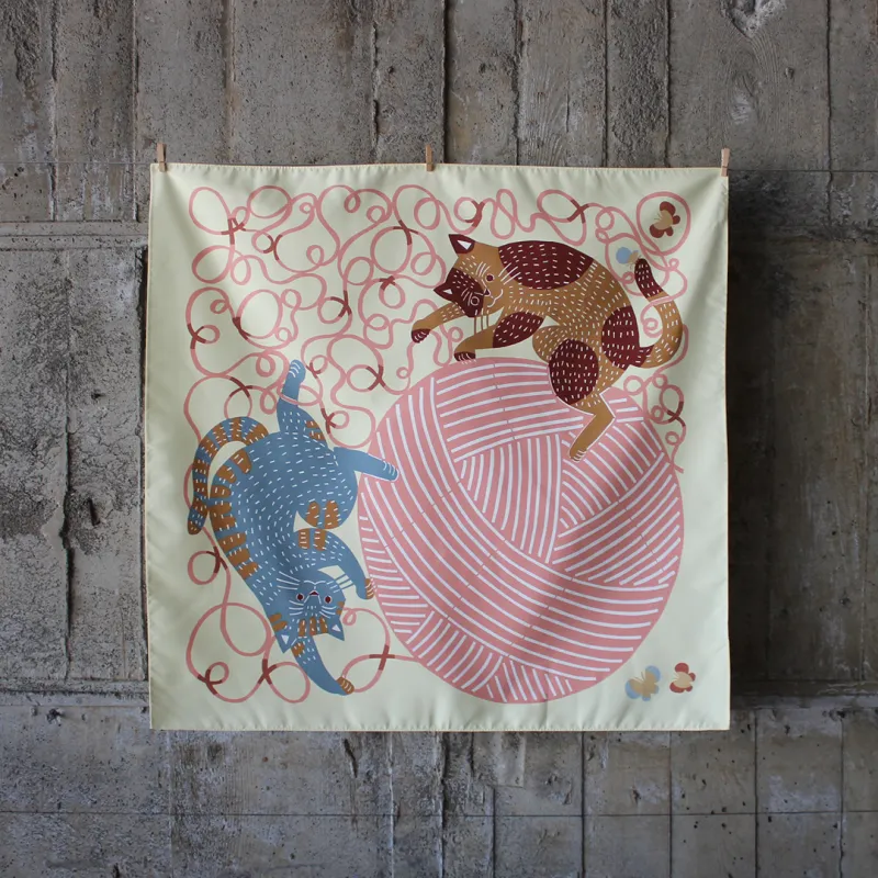 雨の日も安心、水を弾く風呂敷