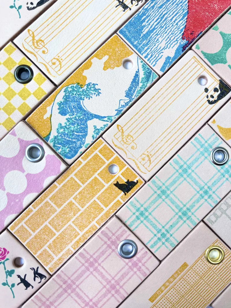 ワークショップで選択できるカラフルなデザイン。あなたはどんな柄で、切符を作りますか？