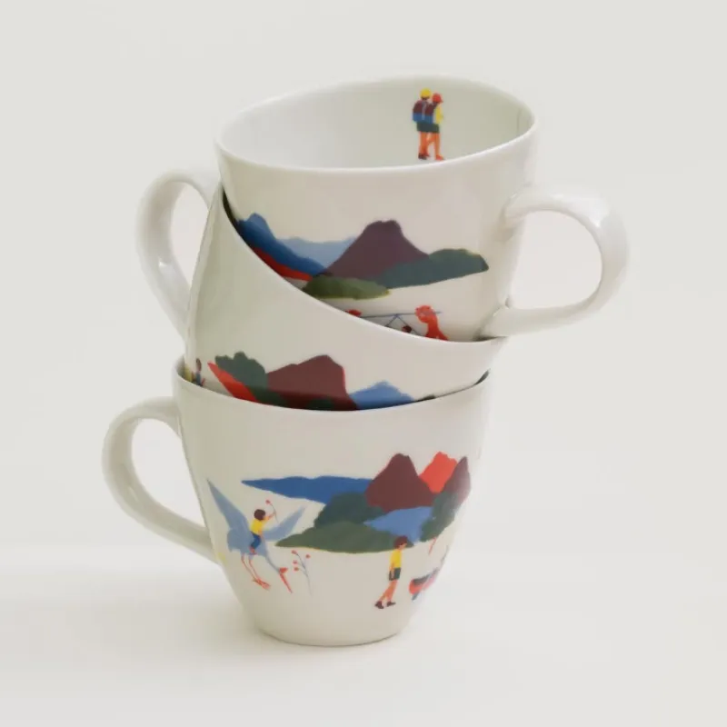 イラストレーターのファニー・ドレイヤーが日本の風景をイメージし描いたマグカップ