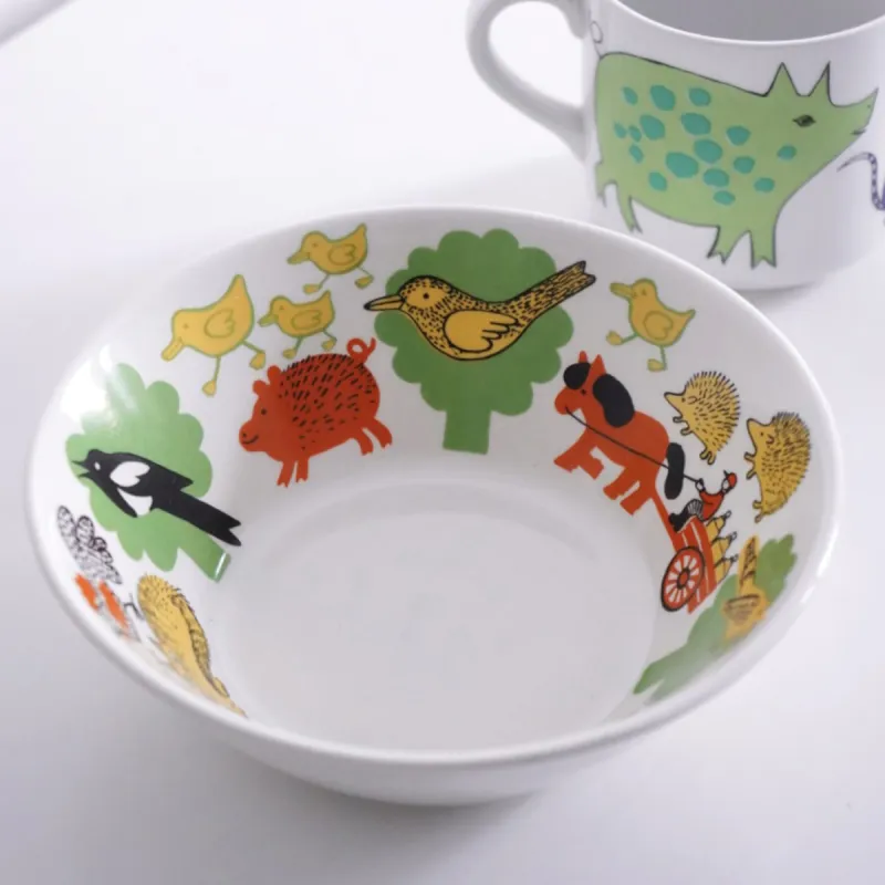 1970年代にフィンランドの「ARABIA」で作られた「Heppa」シリーズの子供用食器セットのボウル