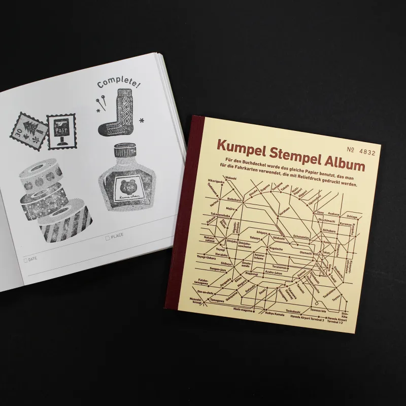 「スタンプ帳」凸版印刷で仕上げた表紙の路線図を見ているだけでも楽しいですよ！