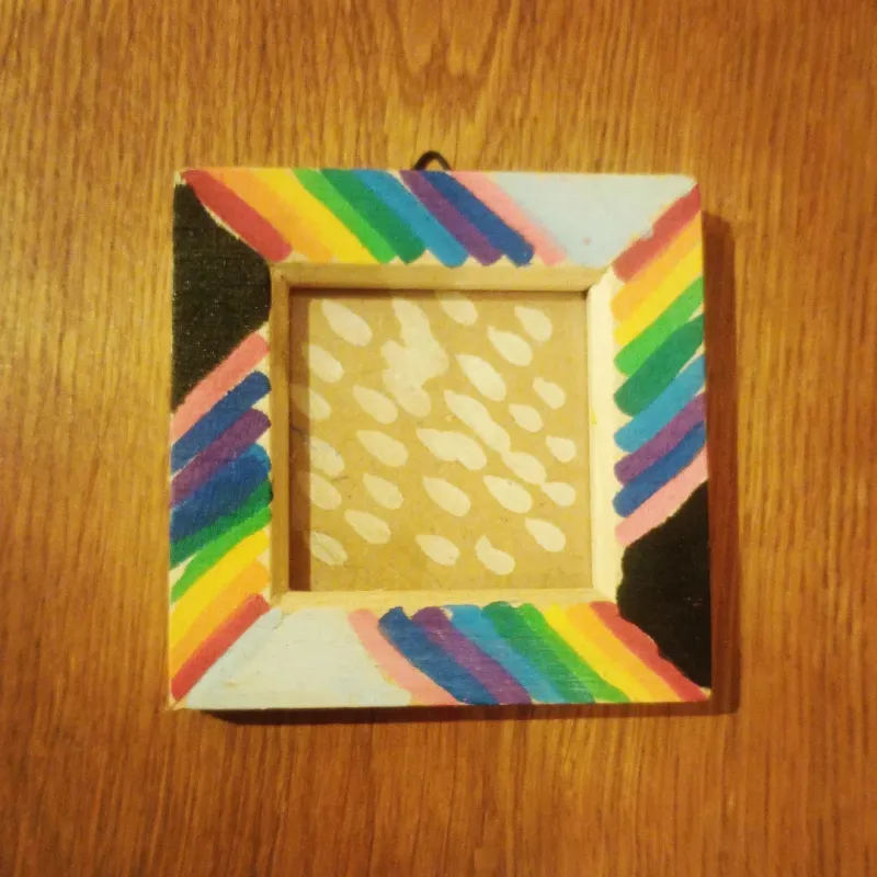 雨と虹のフォトフレーム