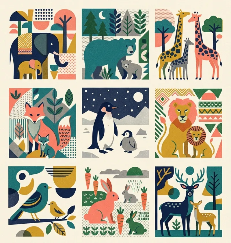 動物のステッカー