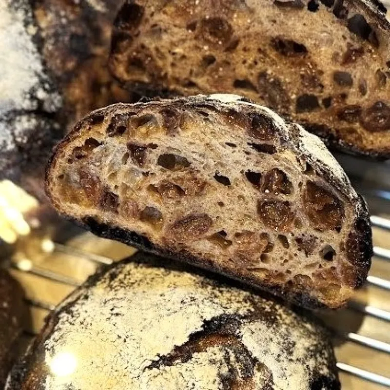 「ロデヴレーズン」高加水のもちもちパンにジューシーなレーズンが加わってもちちゅる食感！