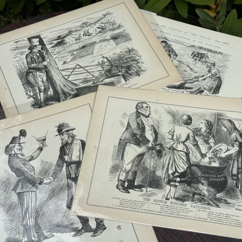 イギリスの週刊誌「Punch」。その19世紀のイラストをページ売り。