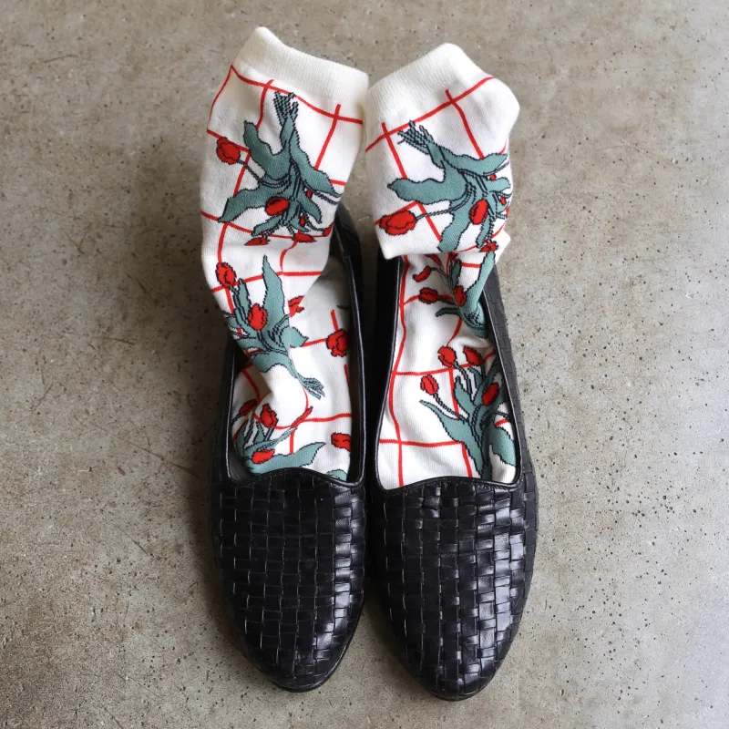 チューリップブーケ総柄のオリジナル靴下