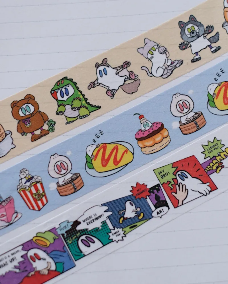 いきものになりたい、たべものになりたい、コミック。どれも手に取りたくなる、マスキングテープ！