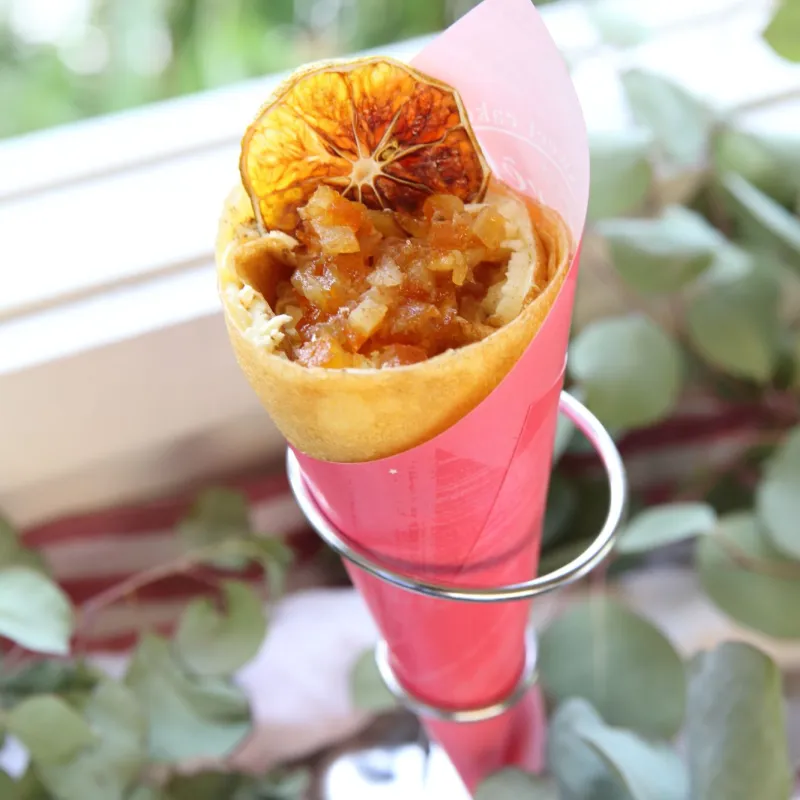 マンダリンオレンジのクレープ