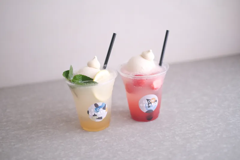 自家製シロップとミルクジェラートのクリームソーダ