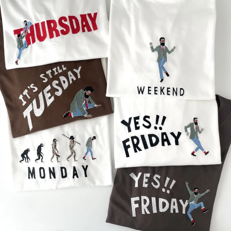 曜日ごとの気持ちを刺繍で表現。何曜日が好きですか？