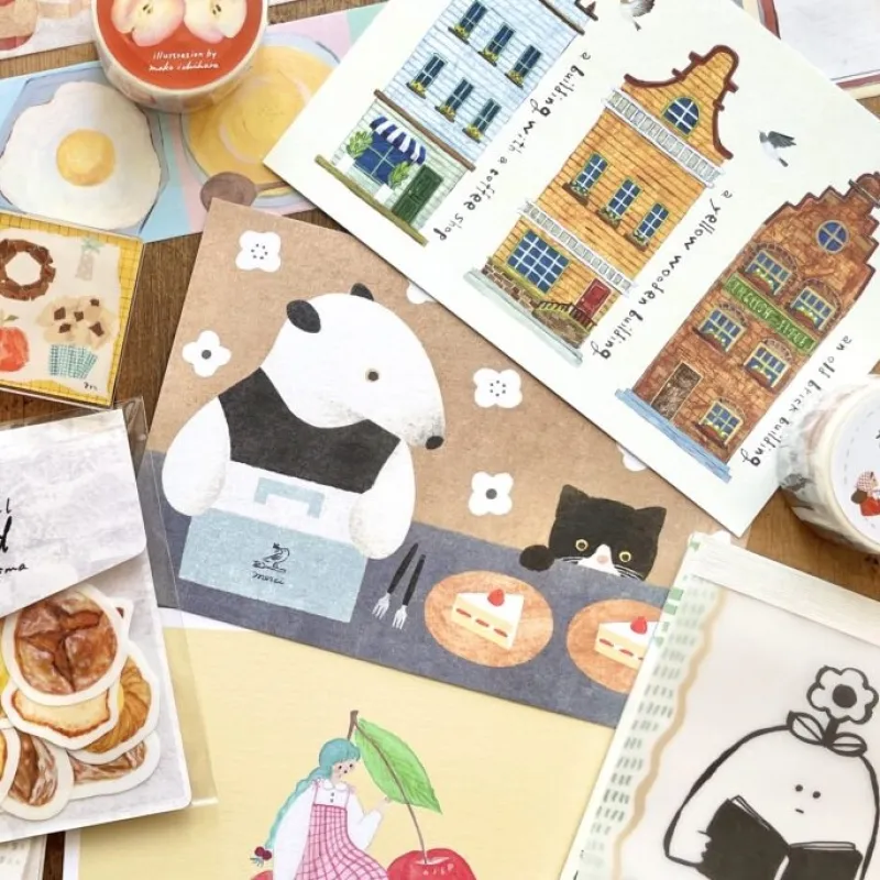 メインビジュアルを描いた福岡麻利子さんのイラスト。お土産におひとつ、いかがでしょう？