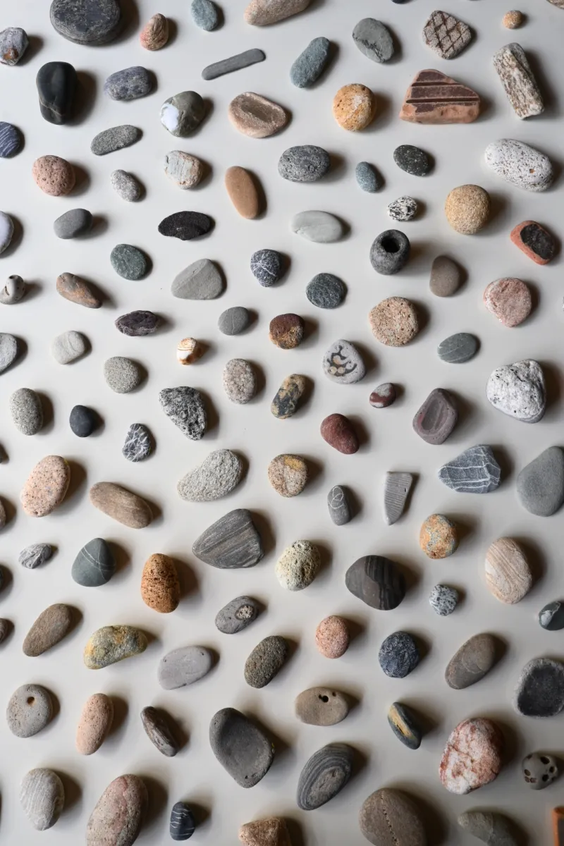 全国各地の海岸で採集した石を中心とした漂着物