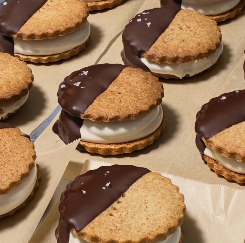 米飴を使用した自家製マシュマロのスモアズサンド