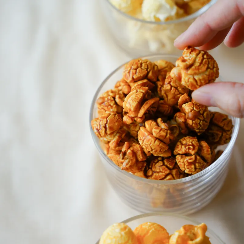 「リッチキャラメル」キャラメルを贅沢にまとわせた、一度食べたら病みつきになるリッチフレーバー。