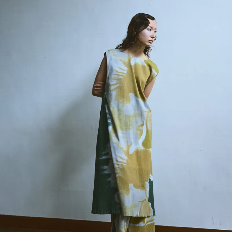 とても涼しい楊柳生地のワンピース