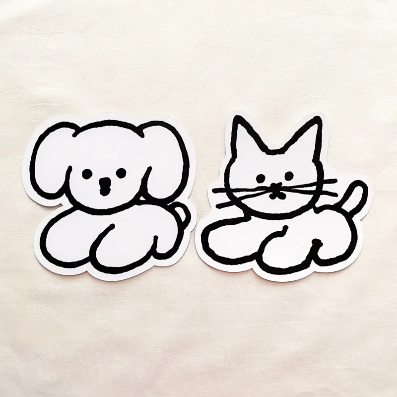 INU / NEKOのダイカットポストカード