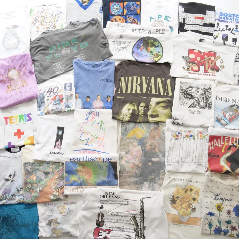 「various print T-shirts」70年代-90年代のバンT、アートT、動物物、心くすぐるプリントデザインのTシャツを集めました。