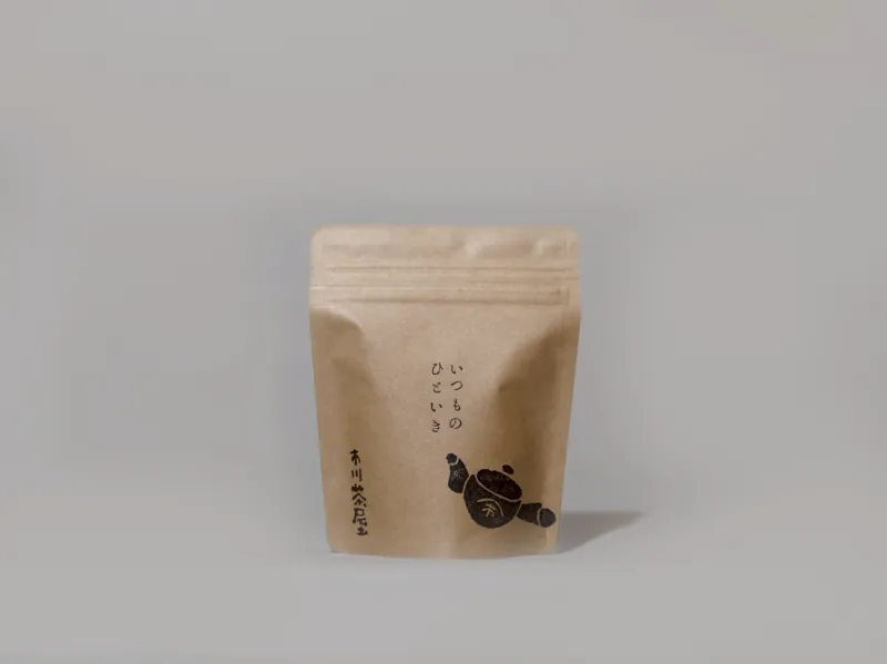 「いつものひといき」市川茶屋オリジナル煎茶。お茶本来の旨み、甘みが感じられる味わいでお茶が好きになるきっかけになるようなお茶です。