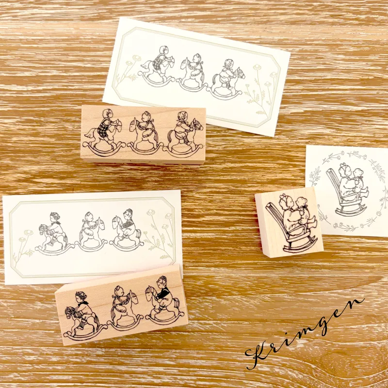 「木製 スタンプ」楓の木を持ち手に使用したスタンプです。押して楽しく、飾っても楽しめるスタンプを目指しています。