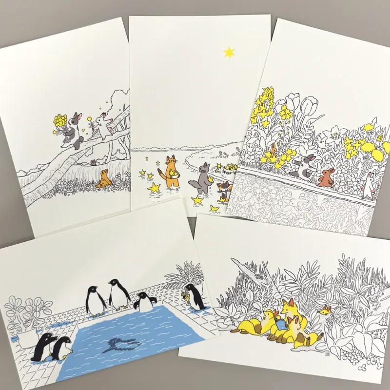「イラスト表紙」北海道在住のイラストレーター坂本奈緒さんのかわいいイラストで表紙が作れます。