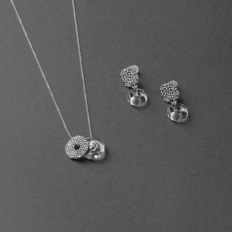 「一滴 series _ pierce・necklace」HARIO lampworkfactory×vue.コラボレーションアクセサリー